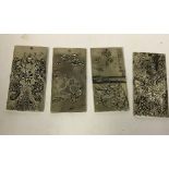 A set of four modern Chinese reproduction manuscript weights,