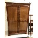 An Edwardian mahogany and satinwood banded Sheraton Revival bedroom suite comprising double