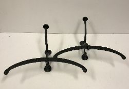 Two modern cast metal reproduction Hotel de Paris valet hooks