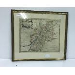 AFTER ROBERT MORDEN "Gloucestershire", a later coloured black and white engraved map,