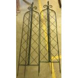 Two 6ft folding lattice garden spires