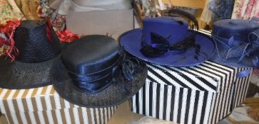 Four ladies dress hats,