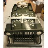 A vintage Triang World War II jeep child's pedal car