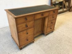 A Victorian satin walnut desk,