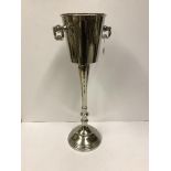 A modern cast metal floor standing wine bucket,