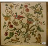 An early to mid 20th Century wool work study of fruiting tree and pear,