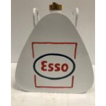 A modern painted metal triangular fuel can inscribed "Esso" 34 cm