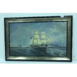 WILLIAM OSLER SMITH OF LYNN "The Brig Merlin, Harwich November '27" oil on board, unsigned,