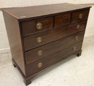 A circa 1900 mahogany chest,