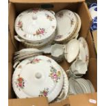 A Royal Worcester "Roanake" part dinner service comprising six dinner plates, six tea plates,