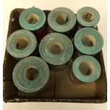 A collection of 8 Dekton Superflex aluminium oxide sanding paper rolls,