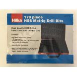 A 170 piece HSS metric drill bit set in steel case