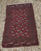 A Bokhara Tekke rug with all over elepha