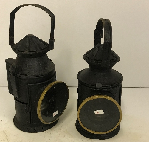 Two vintage style railway signal lamps, - Image 2 of 7
