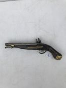 A Georgian style flintlock pistol with G