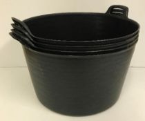 Four Plastic Forte 55 litre trug buckets