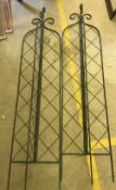 Two 6ft folding lattice garden spires