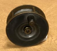 A Struan Patent alloy and brass fly reel