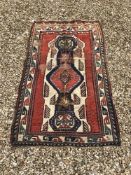 A Kasak rug, the central panel set with