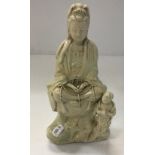 A Chinese blanc de chine figure of Guan