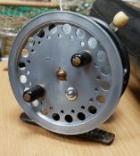 A 1930's Hardy Super Silex fly reel by H