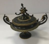 A 19th Century French bronze and gilt br