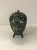 A Chinese cloisonné vase with panel deco