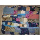 A vintage patchwork quilt cover