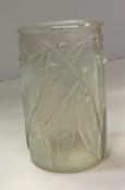 A Lalique 'Laurrier' pattern vase in pal