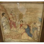 A 19th Century needlework tapestry panel