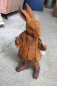 A modern cast iron figure "Mr Rabbit", a