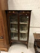 A circa 1900 mahogany china display cabi