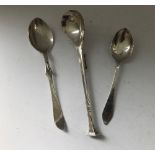 A silver preserve spoon in the Arts & Crafts manner (by William Henry Warmington, London 1959),