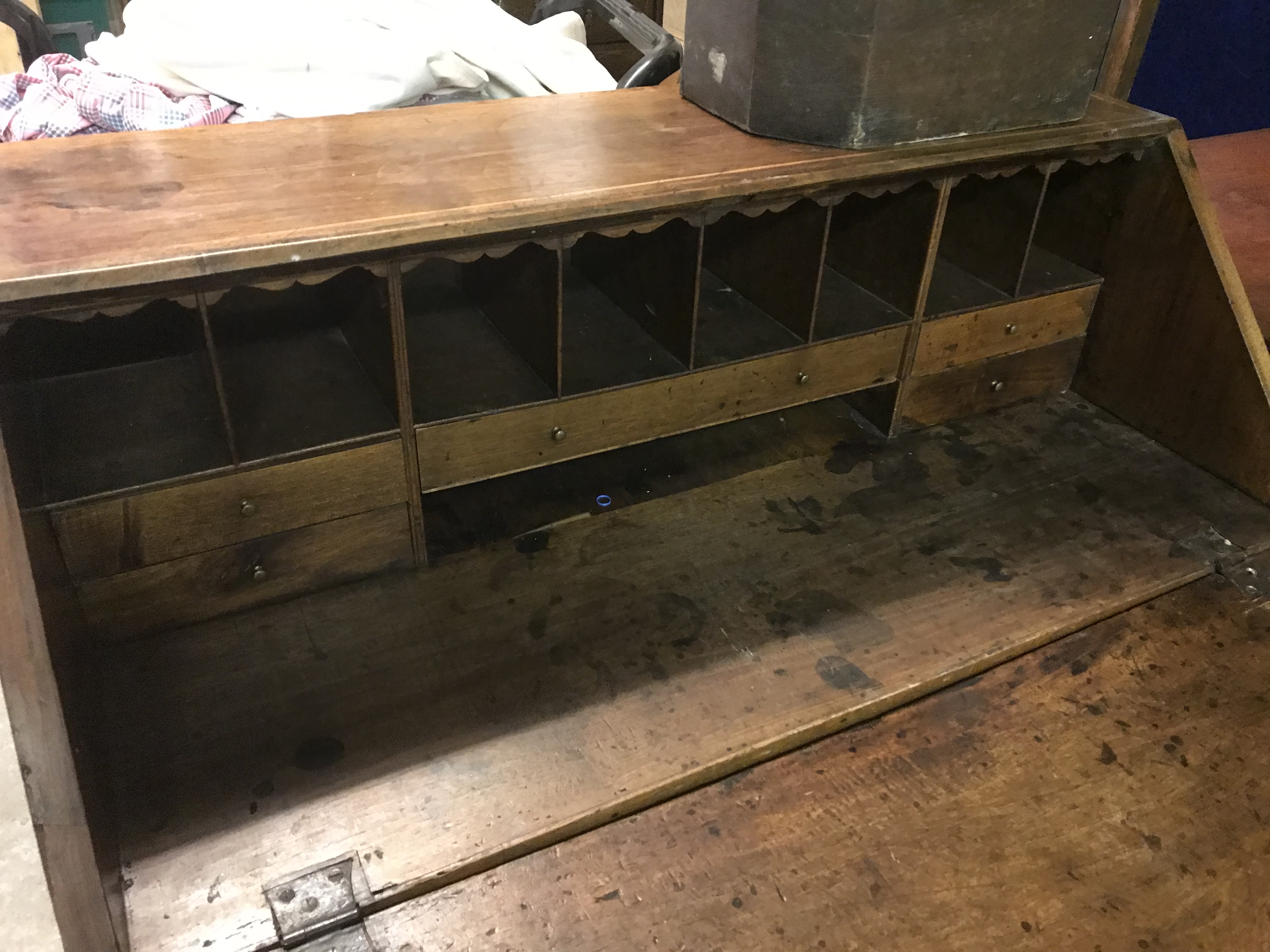 An 18th Century walnut bureau, - Image 15 of 16