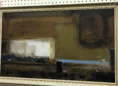 COLIN DAVIES "Abstract Study", oil on board, signed and dated 1963 verso, approx 51.