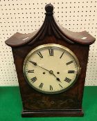 A circa 1830 mahogany and brass inlaid bracket clock,