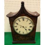 A circa 1830 mahogany and brass inlaid bracket clock,