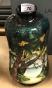 A modern Moorcroft vase "Kiribati" pattern dated '98 to base, initialled "M.D.S.