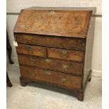 An early 18th Century walnut bureau,