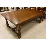 A modern oak coffee table in the 18th Century manner,