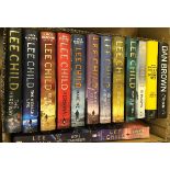 Four boxes of various books, mainly Novels including works by LEE CHILD, DAN BROWN, JAMES HERBERT,