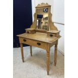 A late Victorian painted pine dressing table in the Aesthetic style,