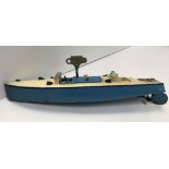 A Hornby Meccano clockwork speed boat (Racer III),