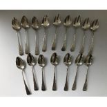 A set of eight silver George III teaspoons (by Thomas Wallis & Johnathan Hayne, London 1810),