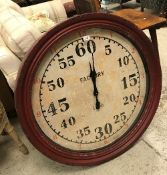 A modern metal framed wall clock inscribed "Factory 1896", 91.