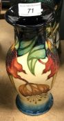 A modern Moorcroft baluster shaped vase dated '98 to base 19 cm