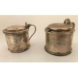 A Victorian silver lidded mustard,