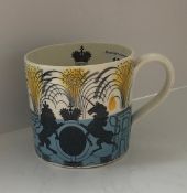 An Edward VIII commemorative Coronation mug dated 1937 by Wedgwood & Co, designed by Eric Ravilious,