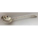A late Victorian silver soup ladle fiddle pattern (by Thomas, Walter and Henry Holland,