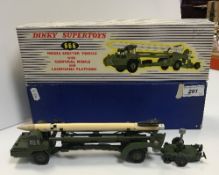 A Dinky Super Toys missile erector vehicle with corporal missile and launching platform (666),